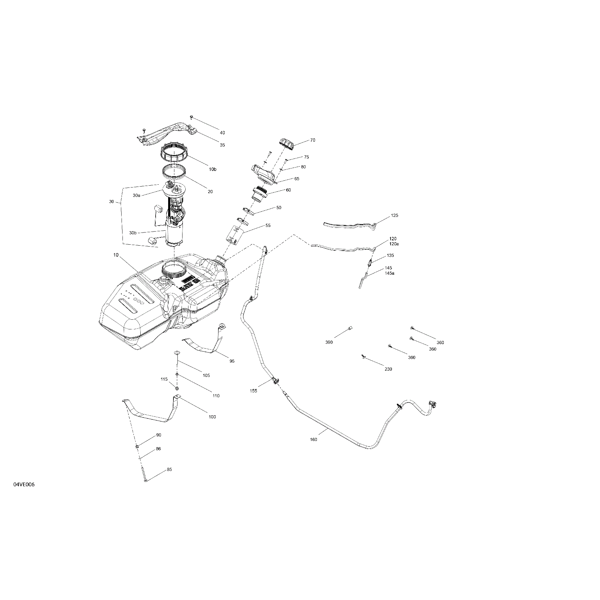 An Image of a Genuine Can-Am Parts Schematic Diagram showing the schematic - ENGINE - FUEL