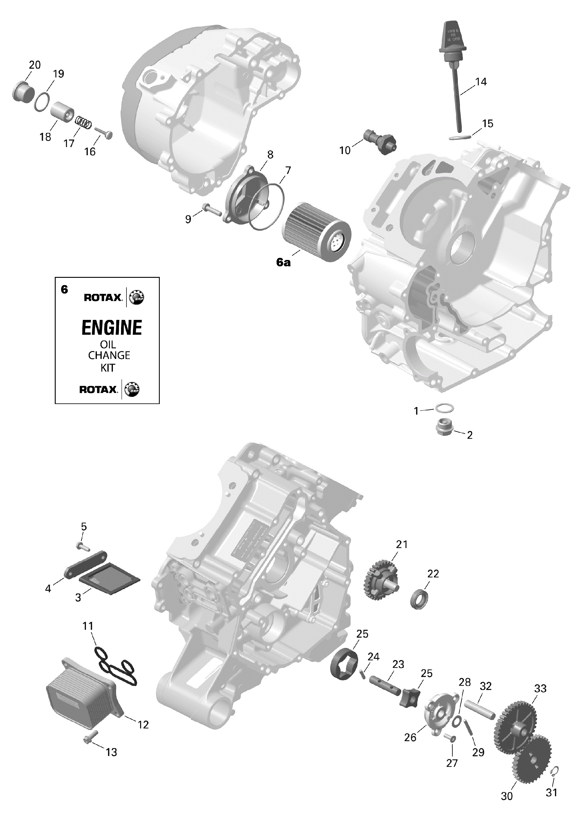 An Image of a Genuine Can-Am Parts Schematic Diagram showing the schematic - ROTAX - ENGINE LUBRICATION