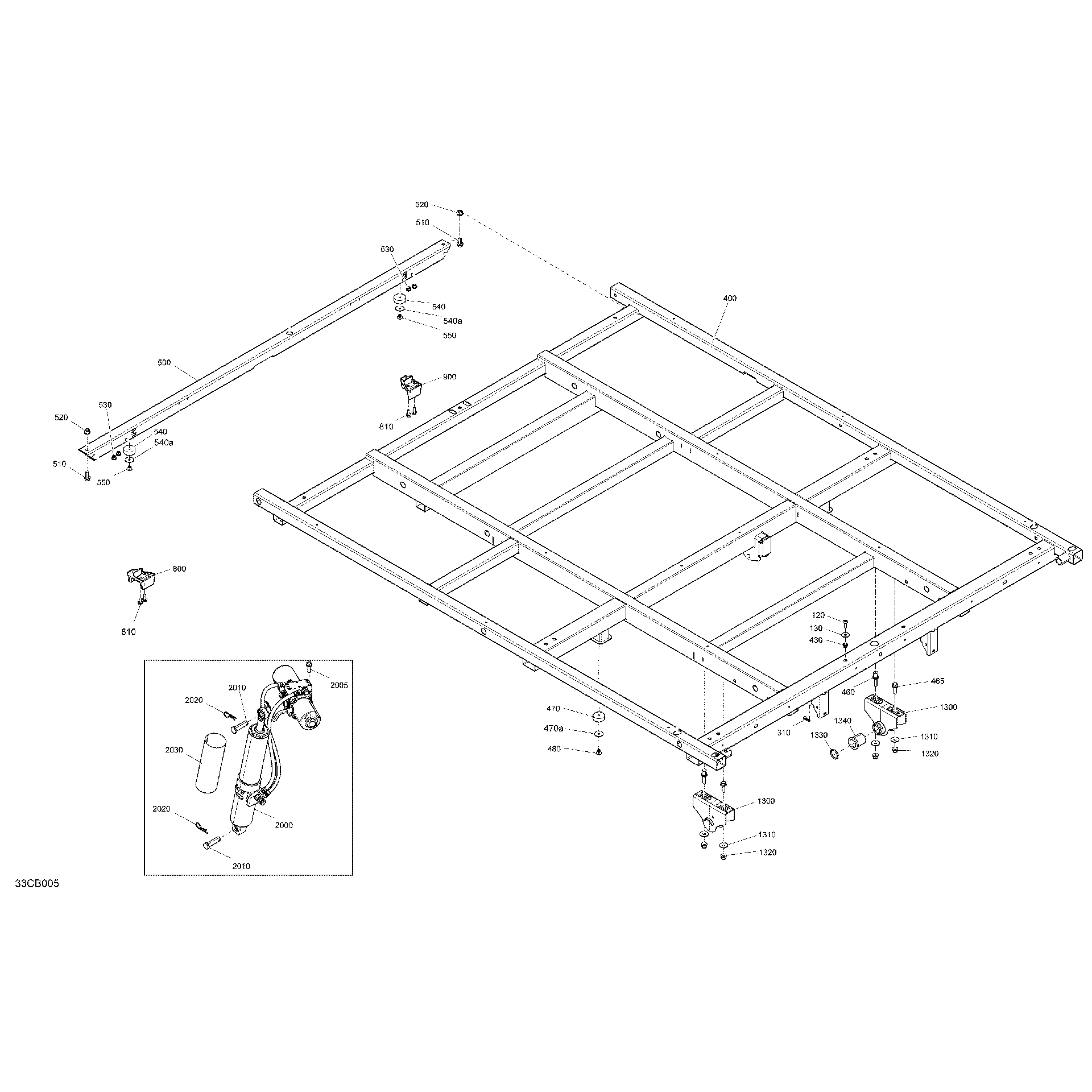 An Image of a Genuine Can-Am Parts Schematic Diagram showing the schematic - BODY - CARGO - LOWER SECTION
