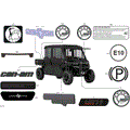 BODY - DECALS - 2026 CAN AM DEFENDER MAX HD11 LONE STAR CAB - STEALTH BLACK - 65" WIDTH - (2)