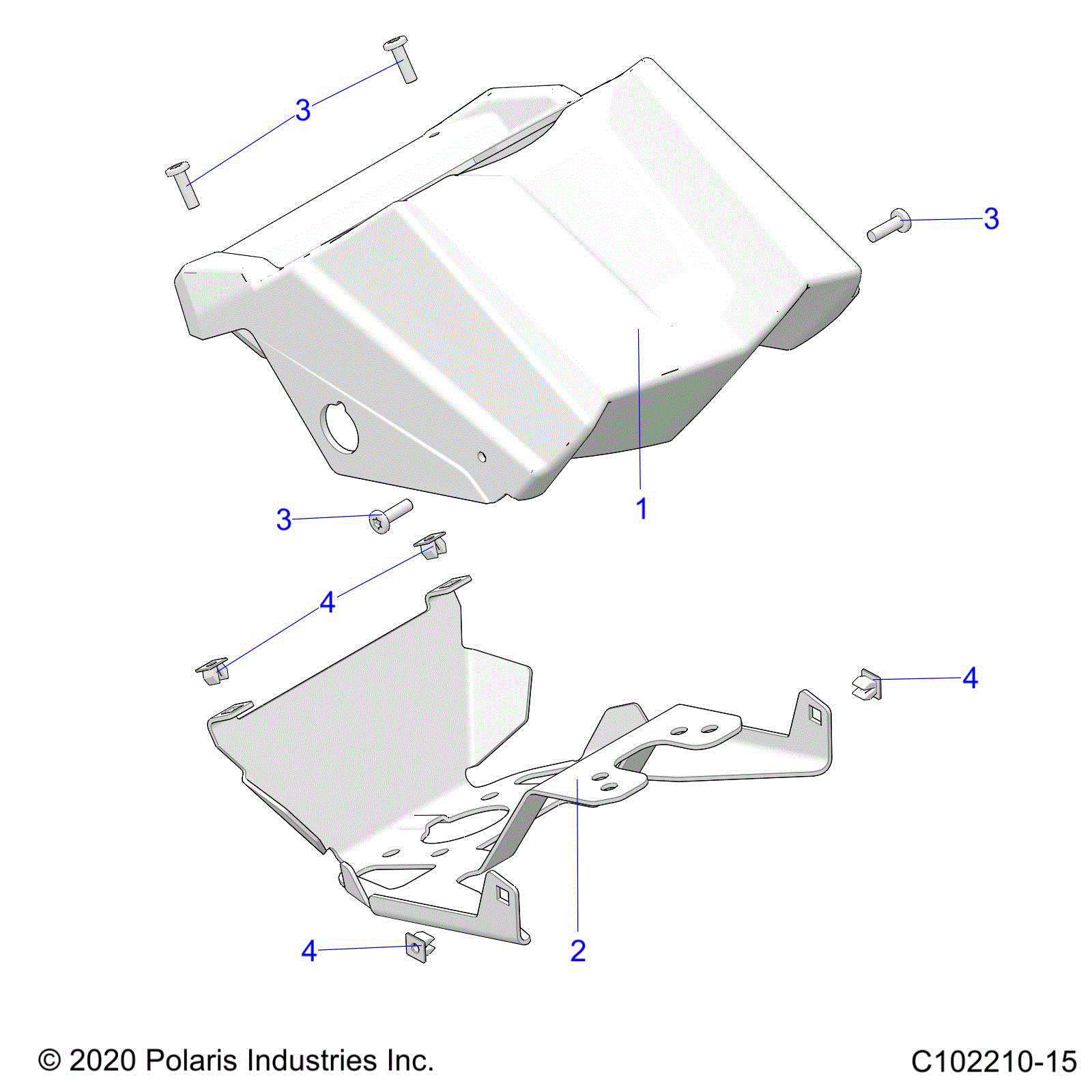 An Image of a Genuine Polaris Parts Schematic Diagram showing the schematic - BODY: GAUGE POD - 2026 POLARIS SPORTSMAN 850 MUD 49S