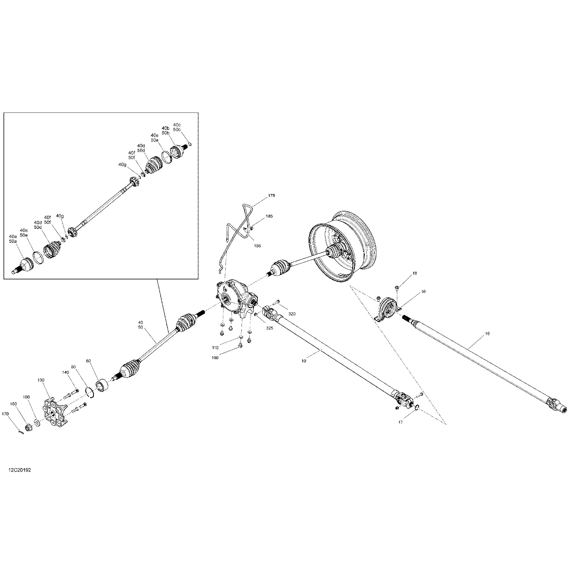 An Image of a Genuine Can-Am Parts Schematic Diagram showing the schematic - FRONT DRIVE - COMMON PARTS