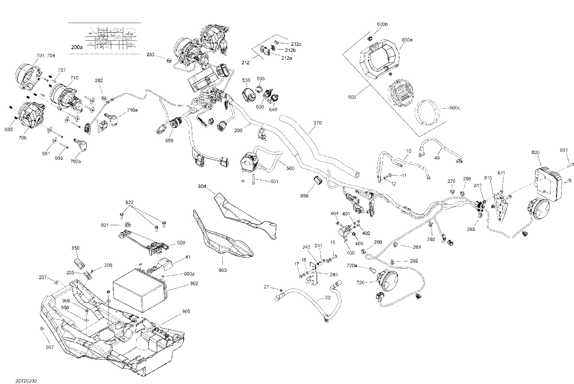 An Image of a Genuine Can-Am Parts Schematic Diagram showing the schematic - ELECTRICAL SYSTEM