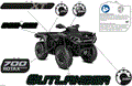 BODY - FEATURE DECALS - 2025 CAN AM OUTLANDER 700 4X4 XT - PLATINUM SILVER SATIN - (2)
