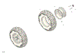 DRIVE - FRONT WHEELS - 2026 CAN AM DEFENDER MAX HD11 XT CAB - DUSTY NAVY SATIN - 65" WIDTH - (2)