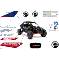 BODY - DECALS - 2026 CAN AM MAVERICK R X RS - DUSTY NAVY SATIN - 77" WIDTH