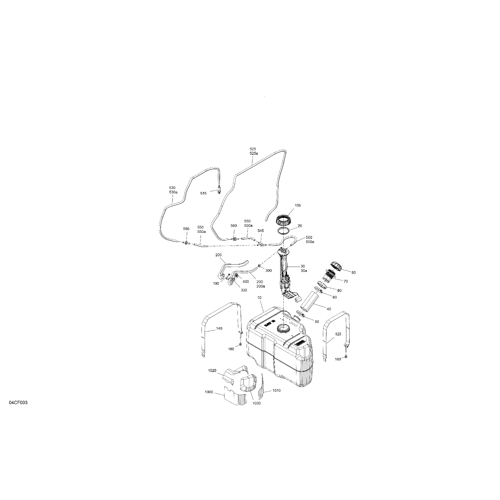 An Image of a Genuine Can-Am Parts Schematic Diagram showing the schematic - ENGINE - FUEL