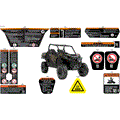BODY - WARNING DECALS - 2024 CAN AM COMMANDER 1000R EFI XT P - MACCHIATO SATIN - 64" WIDTH