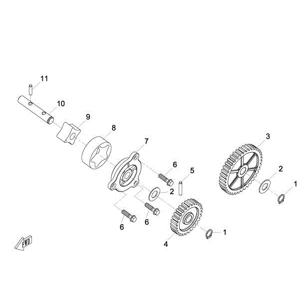 An Image of a Genuine CFMOTO Parts Schematic Diagram showing the schematic - OIL PUMP ASSY - 2016 CFMOTO ZFORCE 800 Trail