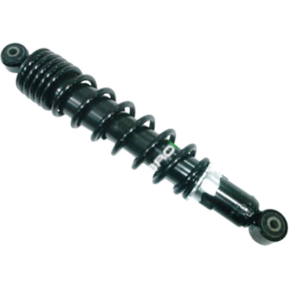The Suzuki KingQuad AXI/4x4 UTV/ATV Front Gas Shock by Bronco features a black coil spring with mounting eyes at both ends, ideal for suspension and damping—available at Witchdoctors.com.