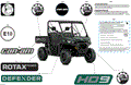 BODY - DECALS - 2024 CAN AM DEFENDER HD9 DPS - TUNDRA GREEN - 62" WIDTH