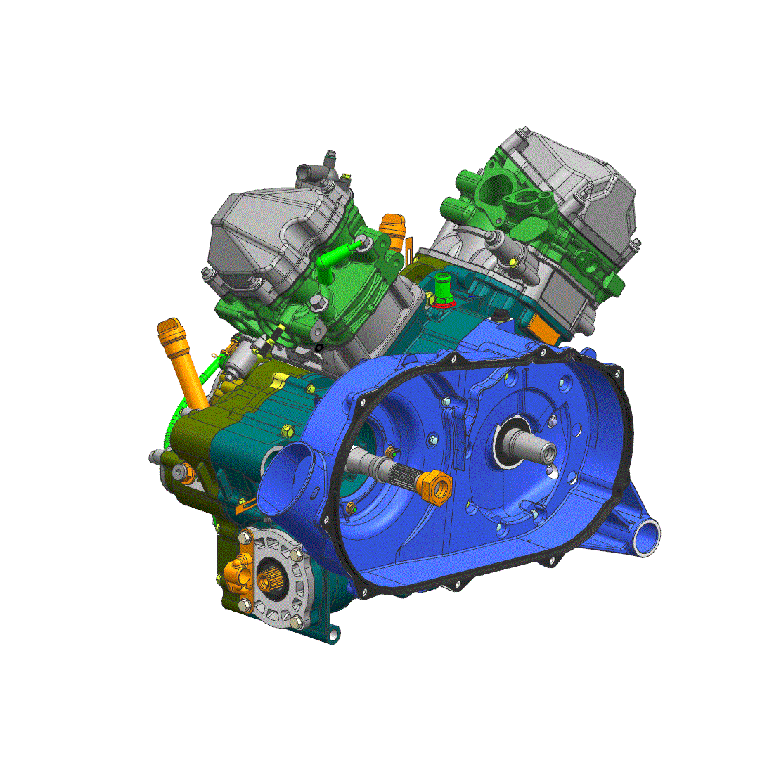 An Image of a Genuine CFMOTO Parts Schematic Diagram showing the schematic - 2V91Y ENGINE - 2019 CFMOTO ZFORCE 1000