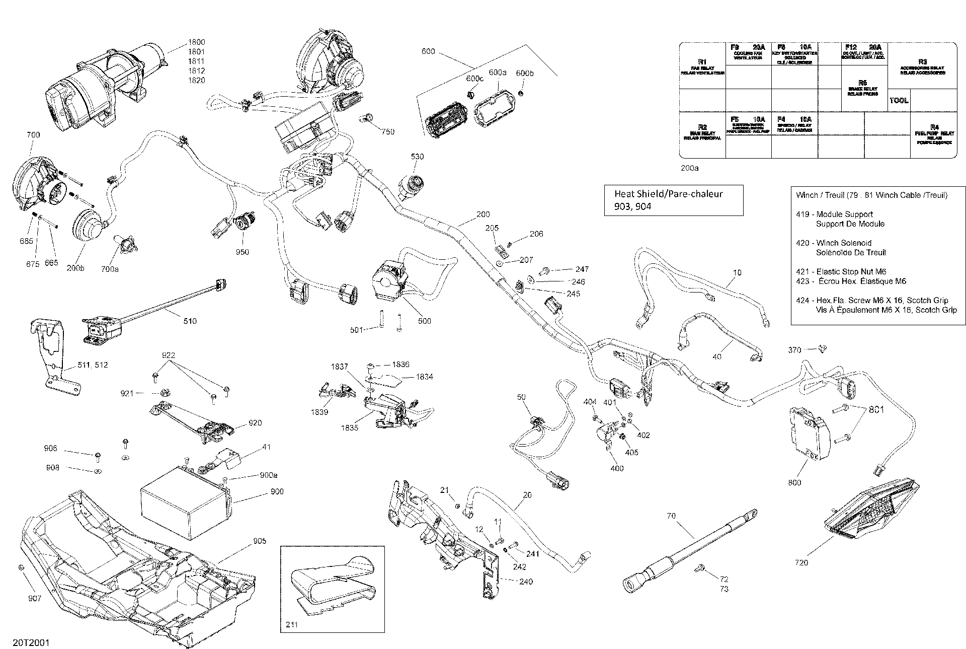 An Image of a Genuine Can-Am Parts Schematic Diagram showing the schematic - ELECTRICAL SYSTEM