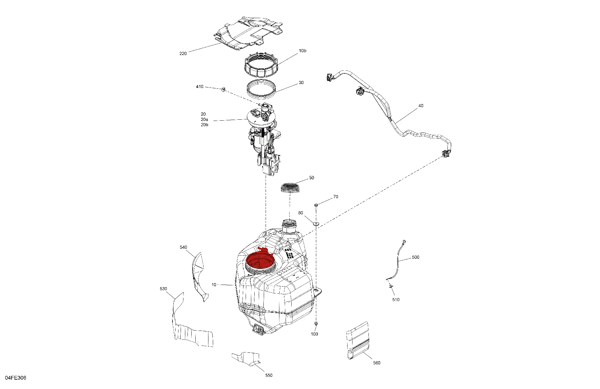 An Image of a Genuine Can-Am Parts Schematic Diagram showing the schematic - ENGINE - FUEL