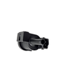 Black plastic EVAP canister magnetic valve with cylindrical connector and mounting bracket.