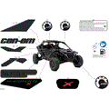 BODY - DECALS - 2025 CAN AM MAVERICK R X - TIMELESS BLACK METALLIC - 77" WIDTH CALI