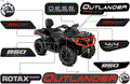 BODY - FEATURE DECALS - 2018 CAN AM OUTLANDER MAX 4X4 XT 850 EFI - BRUSHED ALUMINIUM