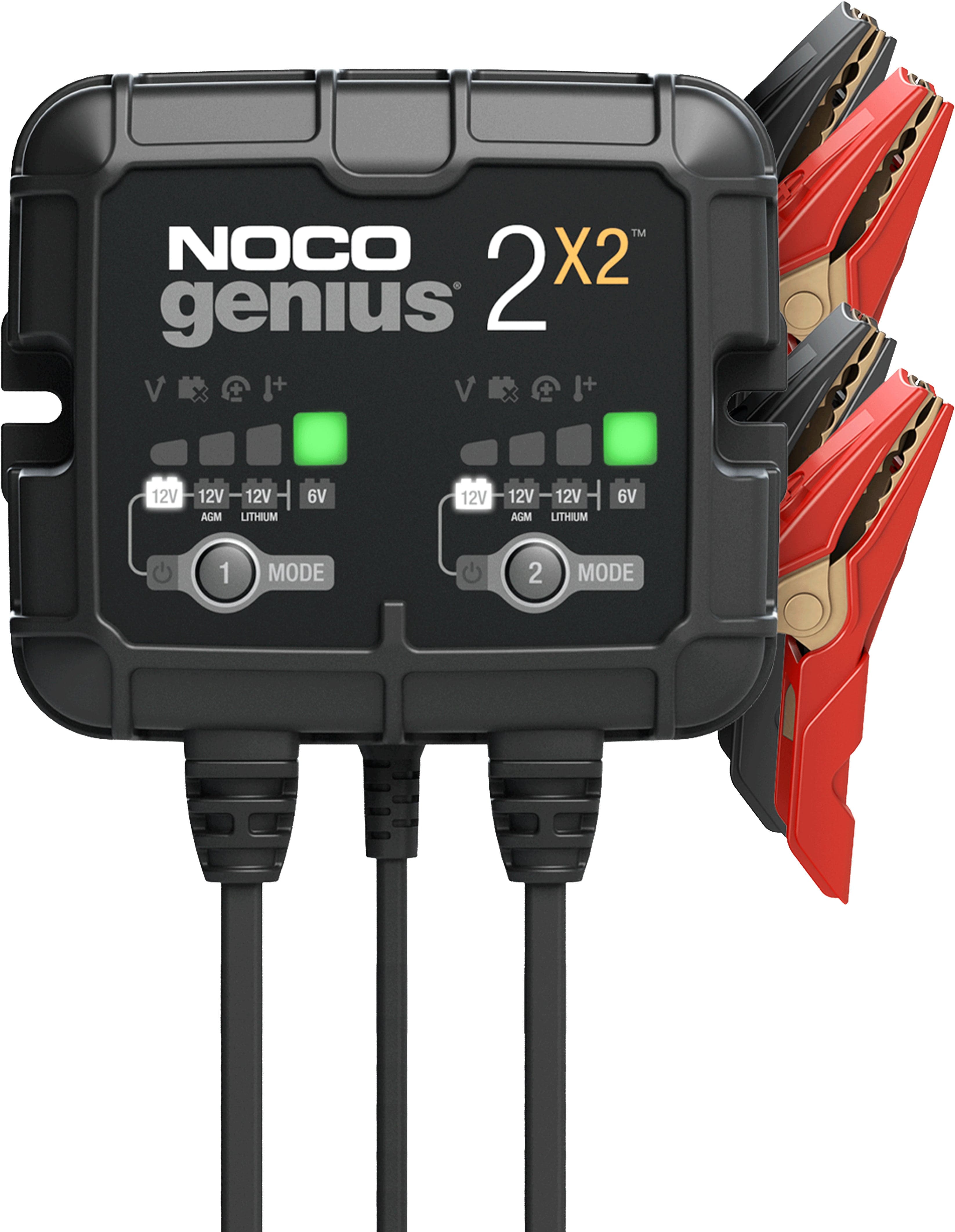 Western Powersports Battery Charger 2 Bank 2X2 Charger by Noco Genius GENIUS2X2
