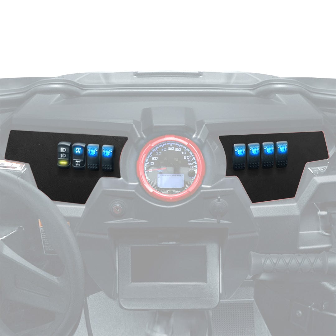 2 Set 8 Switch Aluminum Dash Panel for Polaris RZR XP 1000 by Kemimoto FTVDP003BK Switch Panel Mount FTVDP003BK Kemimoto