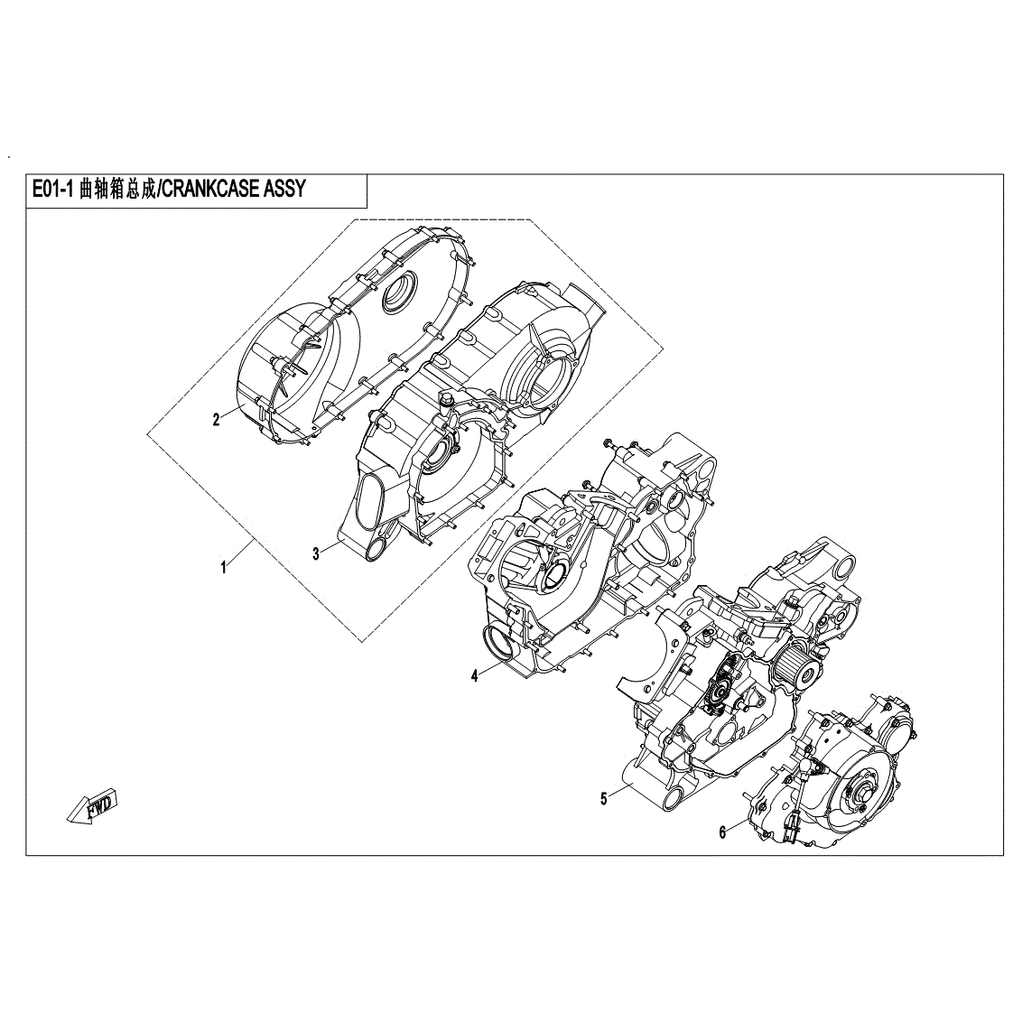 2017 And Older Long Block (Early 2017 Models Long Output Shaft) by CF Moto 0800-ALB000-0840 OEM Hardware 0800-ALB000-0840 Northstar Polaris