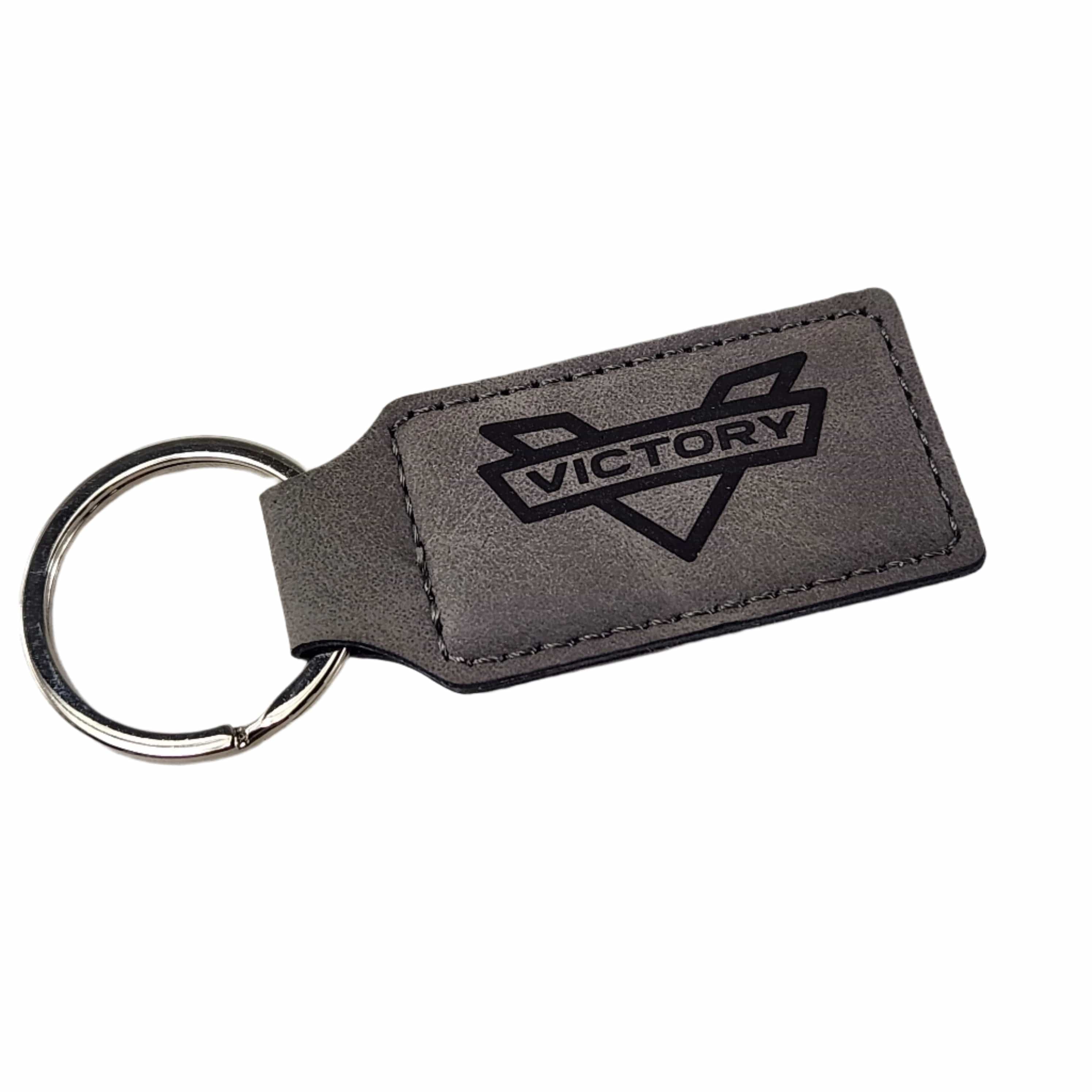 Key Chain Victory New Logo Rectangle Leather by Witchdoctors