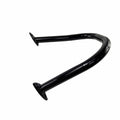 The Bar Tip Over RH Black by Polaris is a black, U-shaped metal bracket with flat mounting plates at both ends, designed as an OEM part for Indian motorcycles.