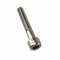 A silver metal Screw by Polaris featuring a hex socket cap, cylindrical head, and threaded shaft is shown on a white background—an OEM part made for Victory motorcycles.