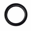 The Seal, Oil, 50 Mm by Polaris is a black circular rubber oil seal for Victory motorcycle maintenance, featuring a smooth inner edge and slightly grooved outer edge, shown isolated on a white background.