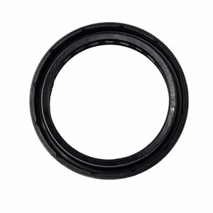 The Seal, Oil, 50 Mm by Polaris is a black circular rubber oil seal for Victory motorcycle maintenance, featuring a smooth inner edge and slightly grooved outer edge, shown isolated on a white background.