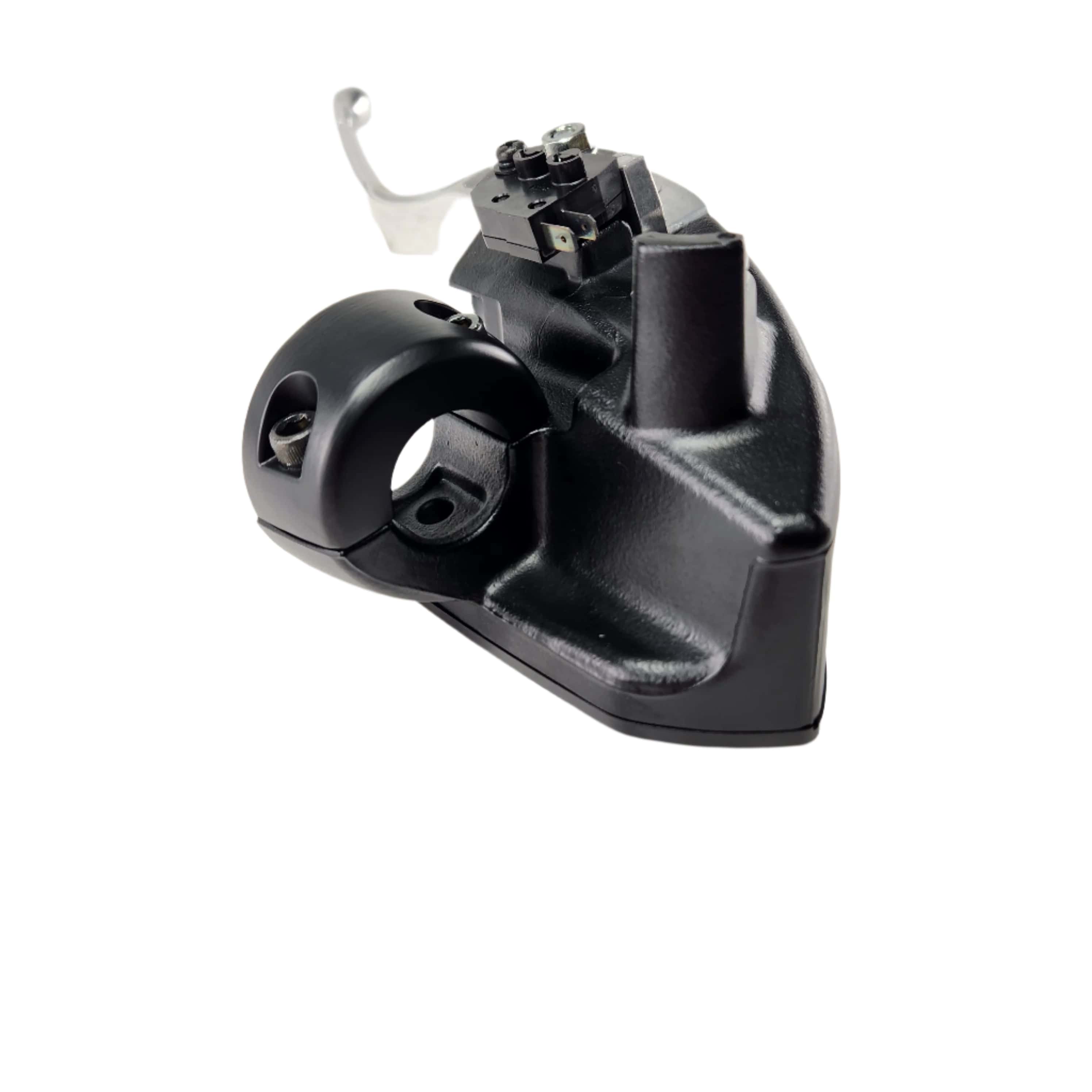 A black Master Cylinder Front (Non-Adjustable) by Polaris, photographed on a white background, perfect for those seeking OEM-compatible Victory or Polaris parts.