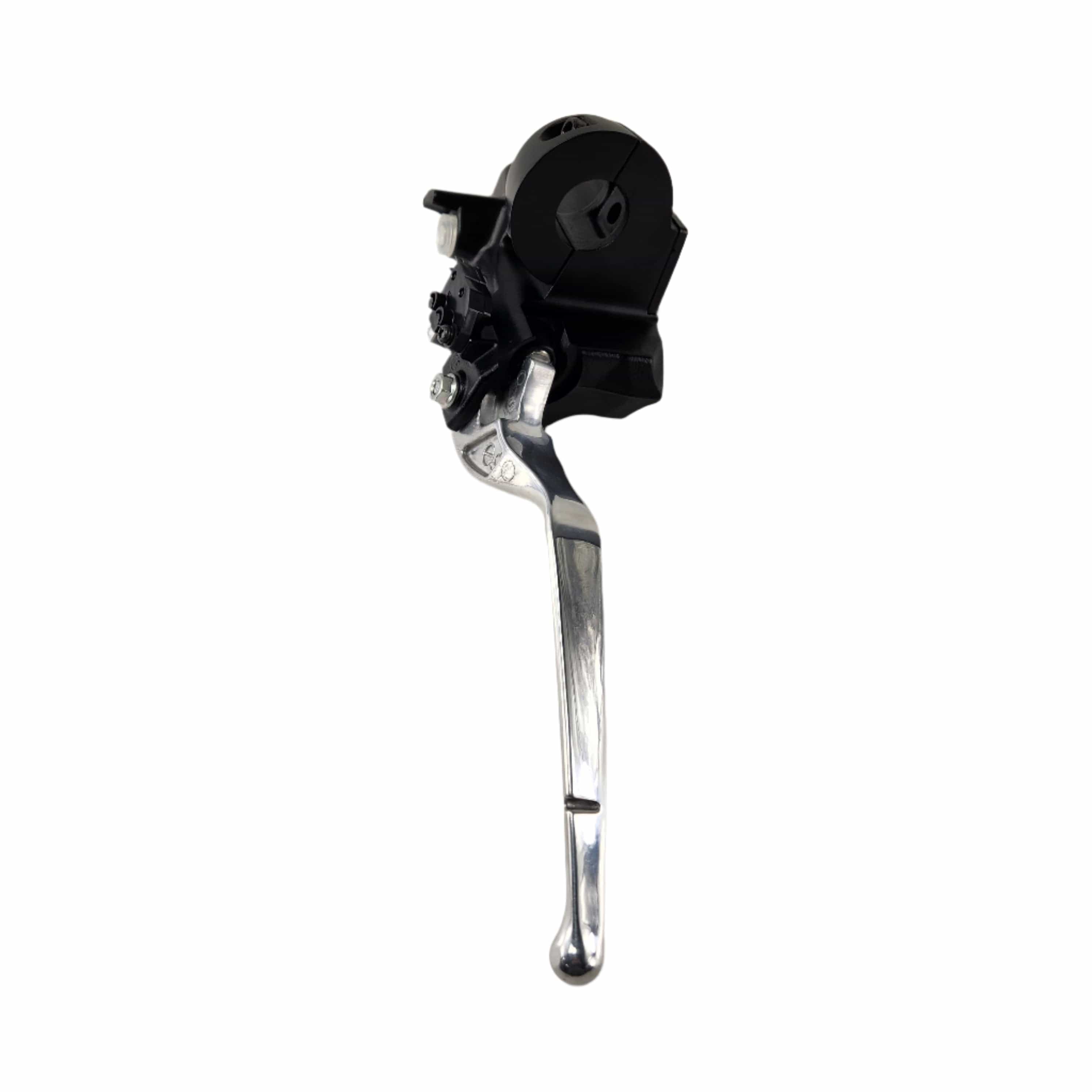A black front master cylinder, non-adjustable, by Polaris, is shown against a plain white background.