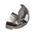 A shiny, curved metal Asm-Heat-Shield Rear by Polaris with two circular fasteners, designed for automotive or Indian motorcycle use, isolated on a white background. This is an authentic OEM part.