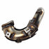 Asm-Headpipe Rear by Polaris: a curved metal automotive exhaust component for Indian motorcycles, featuring welded joints, brackets, and mounting hardware, shown isolated on a white background.