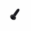 A black metal Screw by Polaris with a round head and hex socket, shown on a white background—ideal for OEM Victory Polaris parts or Victory motorcycle repairs from Witchdoctors.