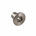 The Insert-Exhaust Isolator by Polaris is a metallic, cylindrical OEM part for Indian Motorcycle. It features a wide flat flange with a smaller central hole and is shown against a white background.