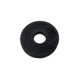 The Washer Rubber by Polaris is a black washer with a central hole, shown on a white background. Designed for Indian motorcycle models, its perfect as an OEM replacement part.