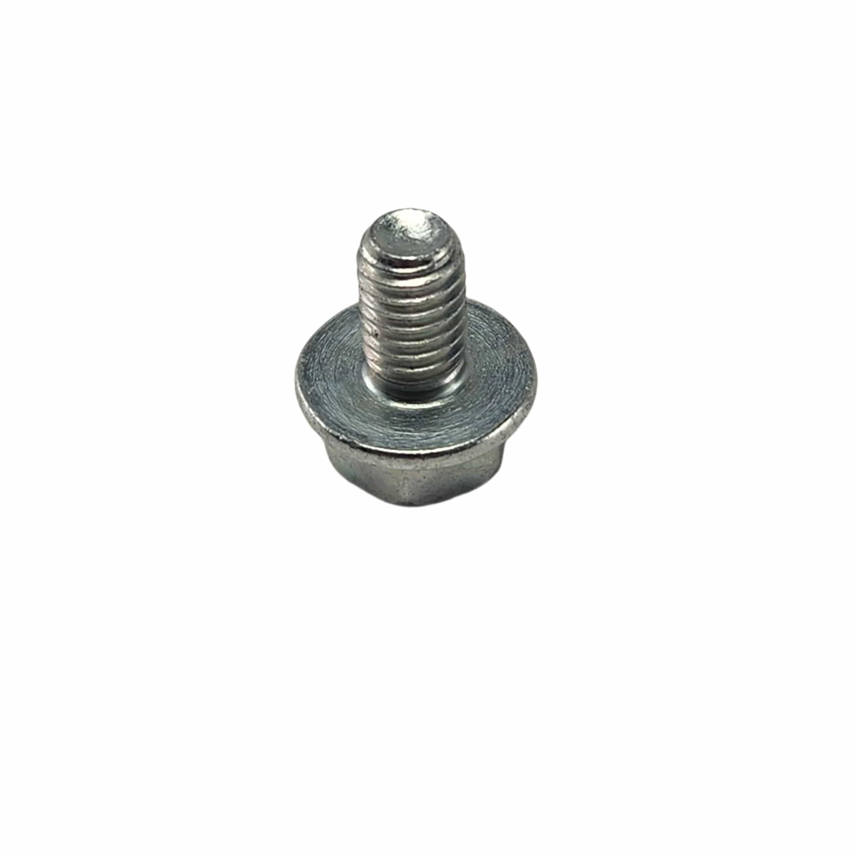 A single Screw by Polaris, featuring a hexagonal base and built-in washer, compatible with OEM Victory Polaris parts, shown isolated on a white background.