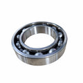 Metal ball bearing with smooth steel balls and polished circular outer and inner rings.