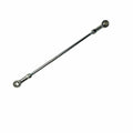 Assembly Linkage Shifter by Polaris—featuring a metal rod with ball joints at both ends—serves as a reliable connecting component in mechanical systems, ideal for OEM Polaris parts. Isolated on a white background.