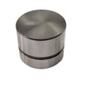 A brushed cylindrical metal Lifter by Polaris with a horizontal groove, shown on a white background—perfect as an OEM Victory Polaris lifter replacement for your Victory motorcycle parts needs.