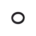 The Washer-12X17X1.4,Sp-21 by Polaris is a black, flat circular washer with a central hole—perfect as an OEM replacement part for your Polaris Off Road vehicle.