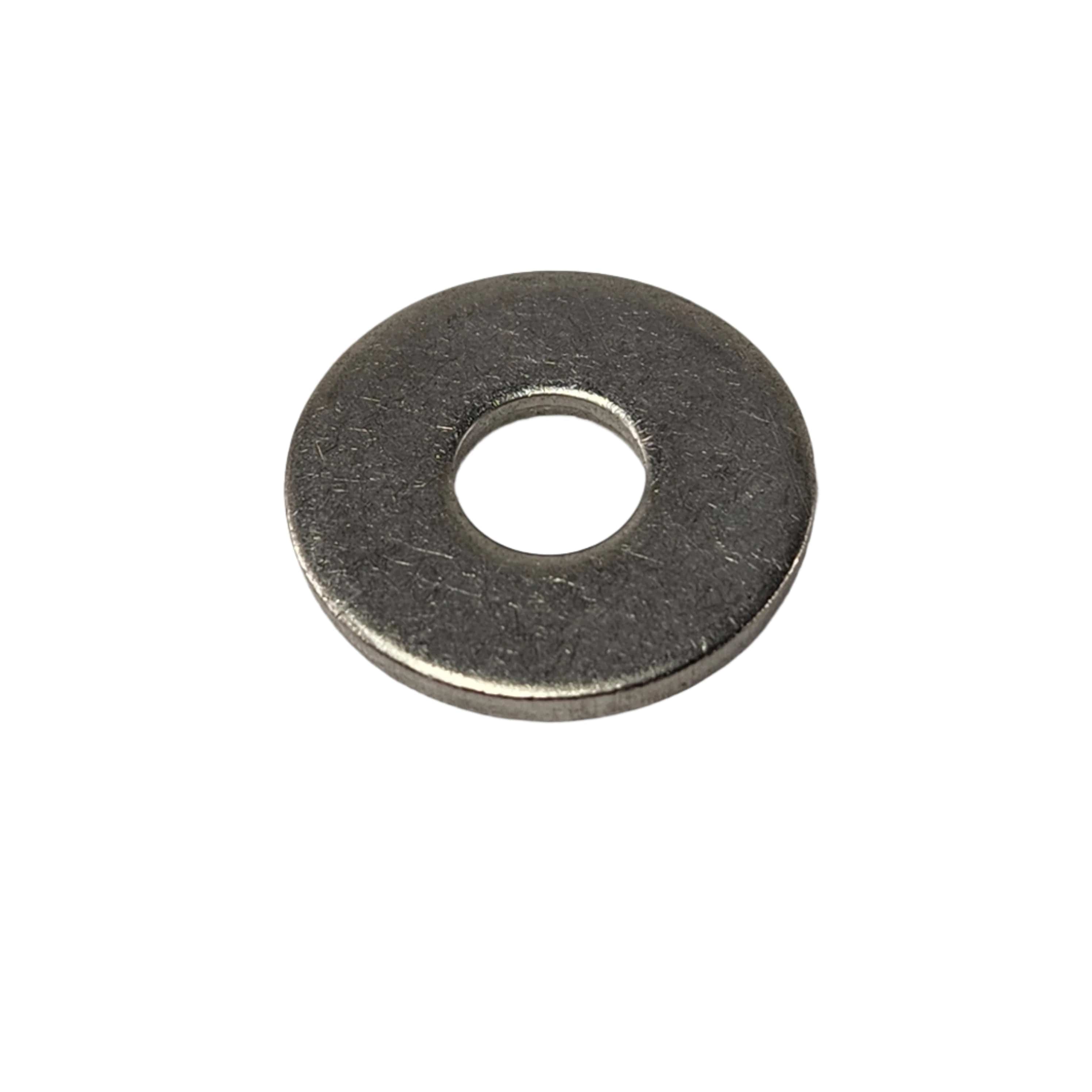 The Washer by Polaris is a smooth metal flat washer with a central hole, perfect for use with Indian motorcycle OEM parts, shown isolated on a white background.