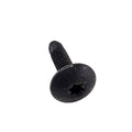 The Screw by Polaris is a single black metal screw with a round head and Torx drive, shown on a white background—ideal as an OEM part or for Polaris UTV aftermarket accessories.