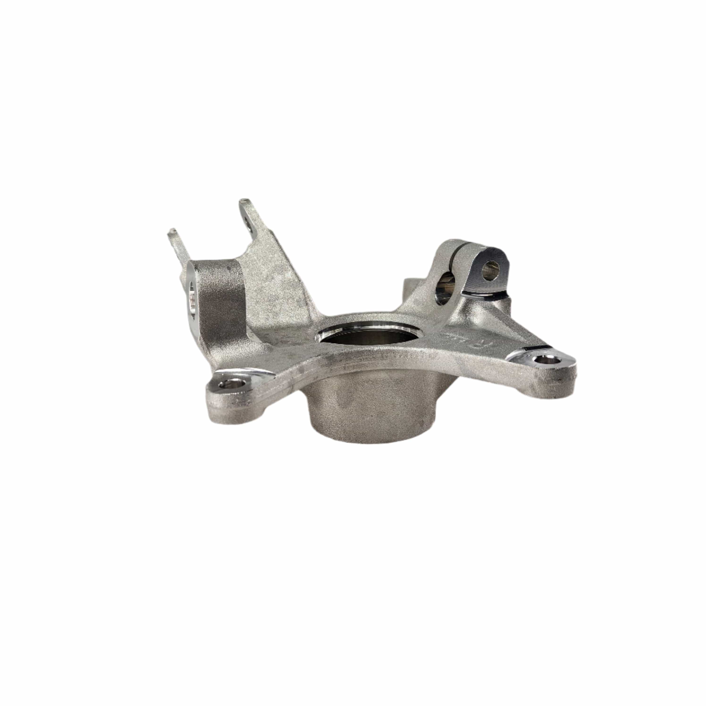 The RH Knuckle by Can-Am features a circular base, protruding arms, and mounting holes—ideal as an automotive replacement part. Shown isolated on a white background.