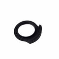A black, circular plastic or rubber ring with a raised edge, the Seal-Sparkplug Hole by Polaris (OEM #5814715), designed for Polaris Off Road vehicles, displayed against a plain white background.