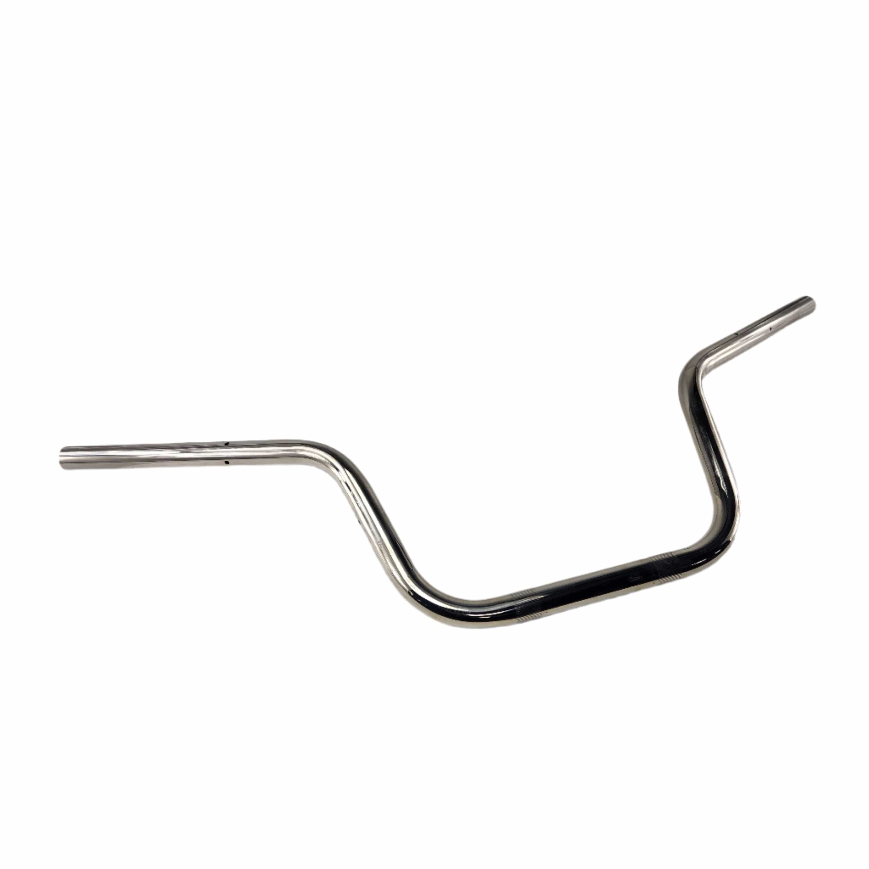 A Handlebar, Pull Back by Polaris, featuring a chrome-plated finish with upward and backward sweep inspired by OEM Victory designs, is shown against a plain white background.