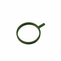 A green plastic Gasket by Can-Am with a small tab on one side, displayed on a white background—perfect as an OEM replacement for various Can-Am parts and UTV accessories.