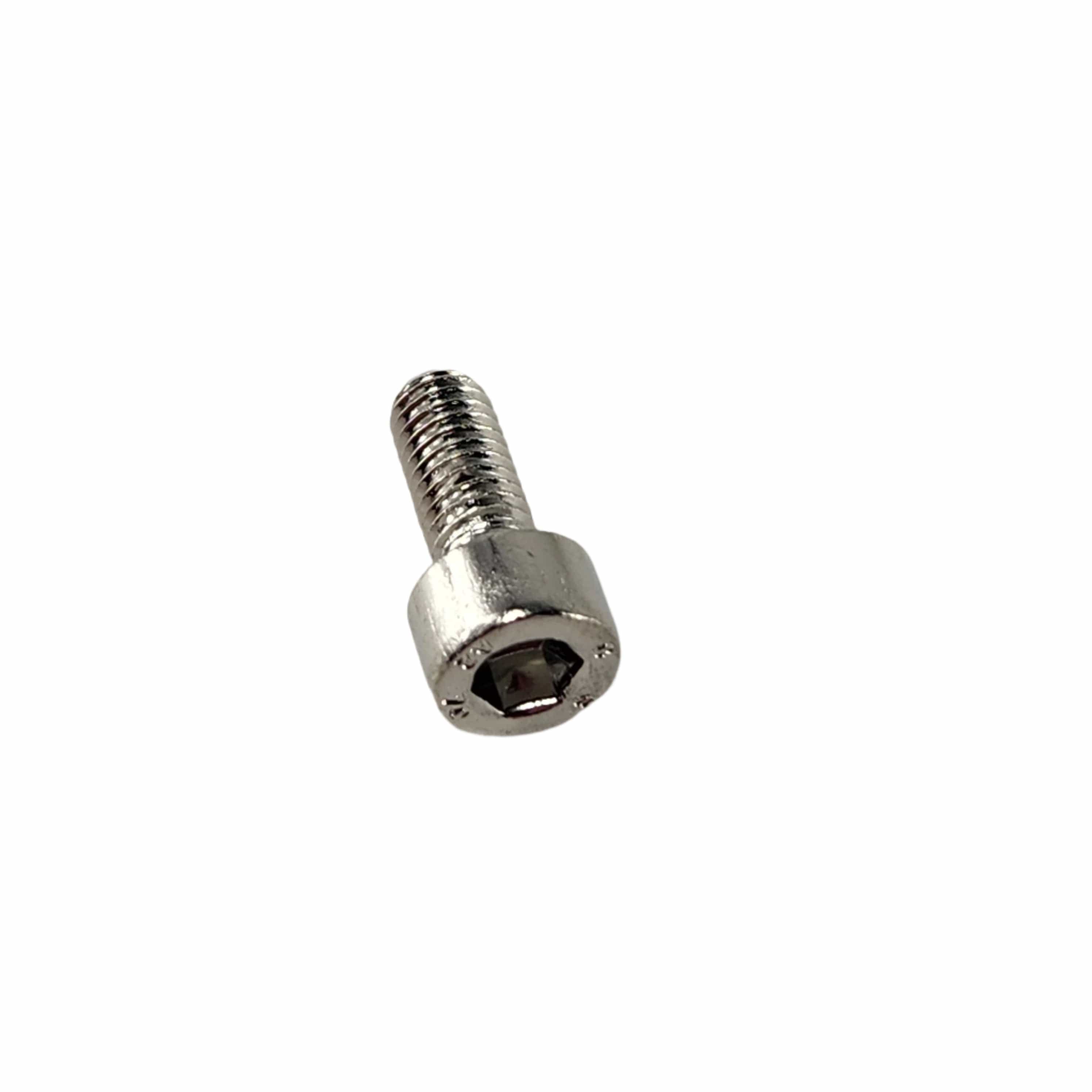 A single Screw by Polaris with a silver hex socket head and partial threading is shown on a white background, ideal as an OEM part for Victory motorcycle repairs or upgrades from Witchdoctors.