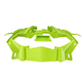 Manta Green Front Panel by Can-Am, made of durable plastic, arranged on a white background. Its angular design and multiple mounting holes make it perfect as an OEM replacement part for your UTV.