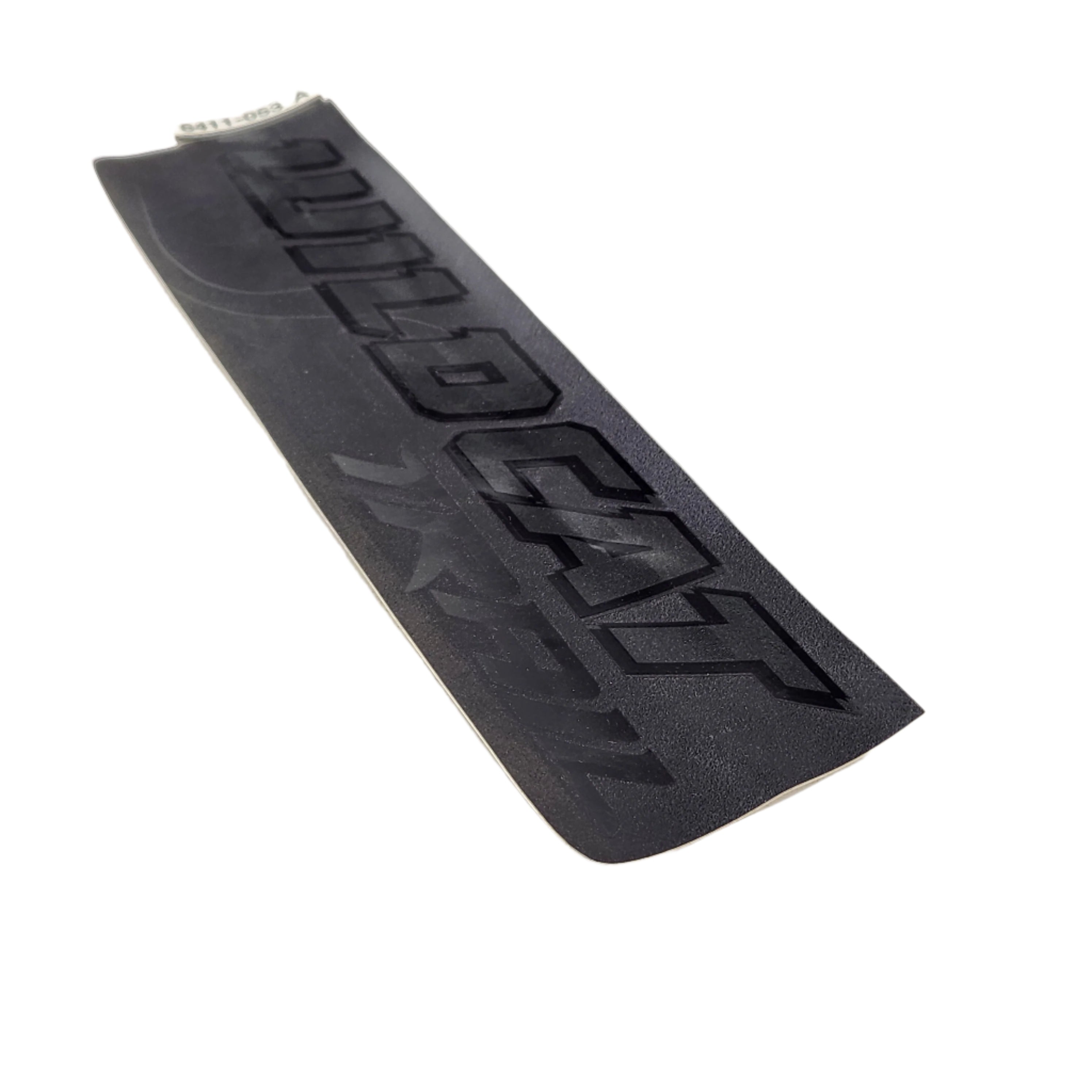 A black rubber bike frame protector embossed with WILD CAT on a white background—perfect for fans of the Decal, Crest (Wildcat Trail) By Arctic Cat UTV parts.